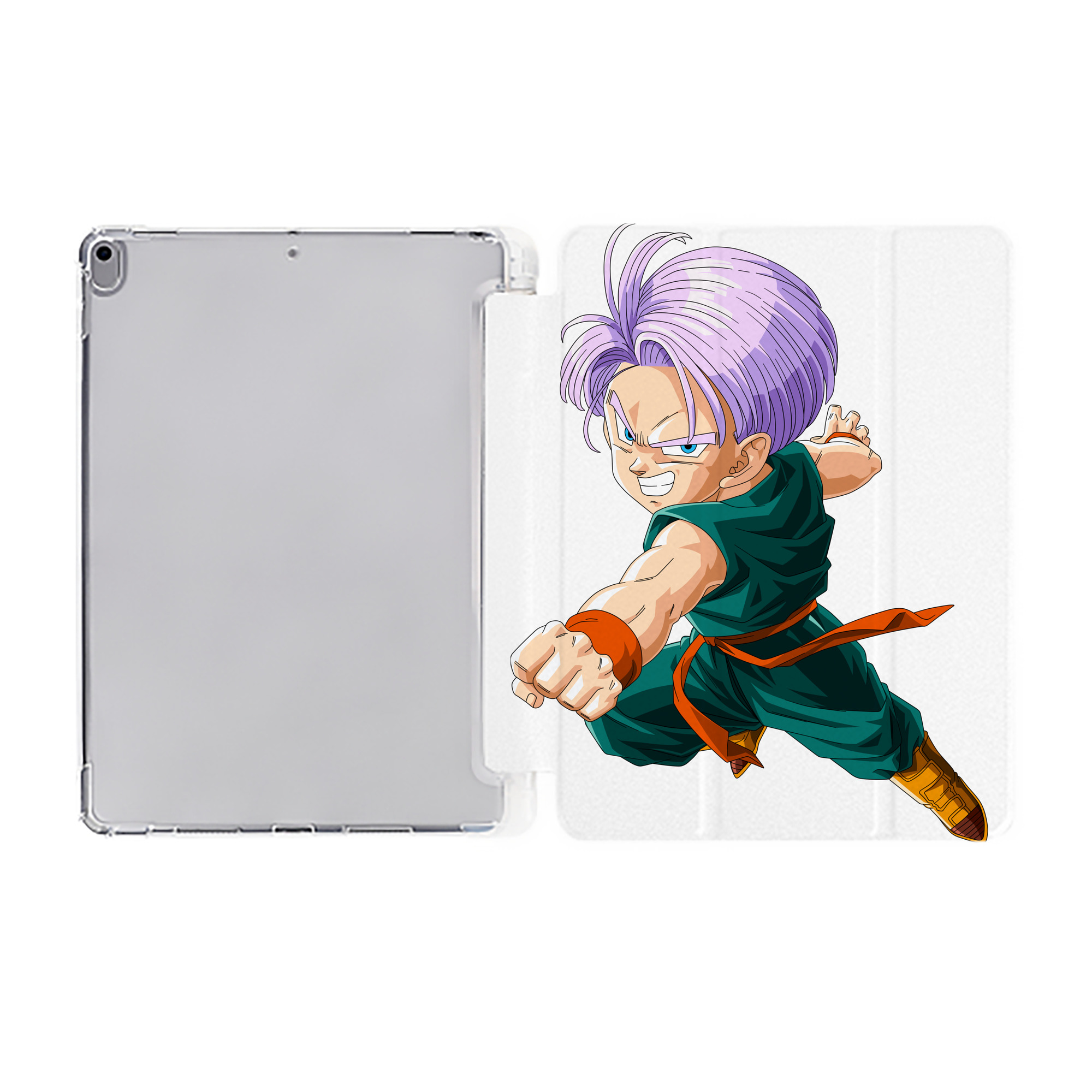 （画像用） ドラゴンボール トランクス（Torankusu）DRAGON BALL Trunks IPad ケース ペン収納付き 三つ折りスタンド PUレザー×シリコン 対応機種9.5/10.5/10.9インチ